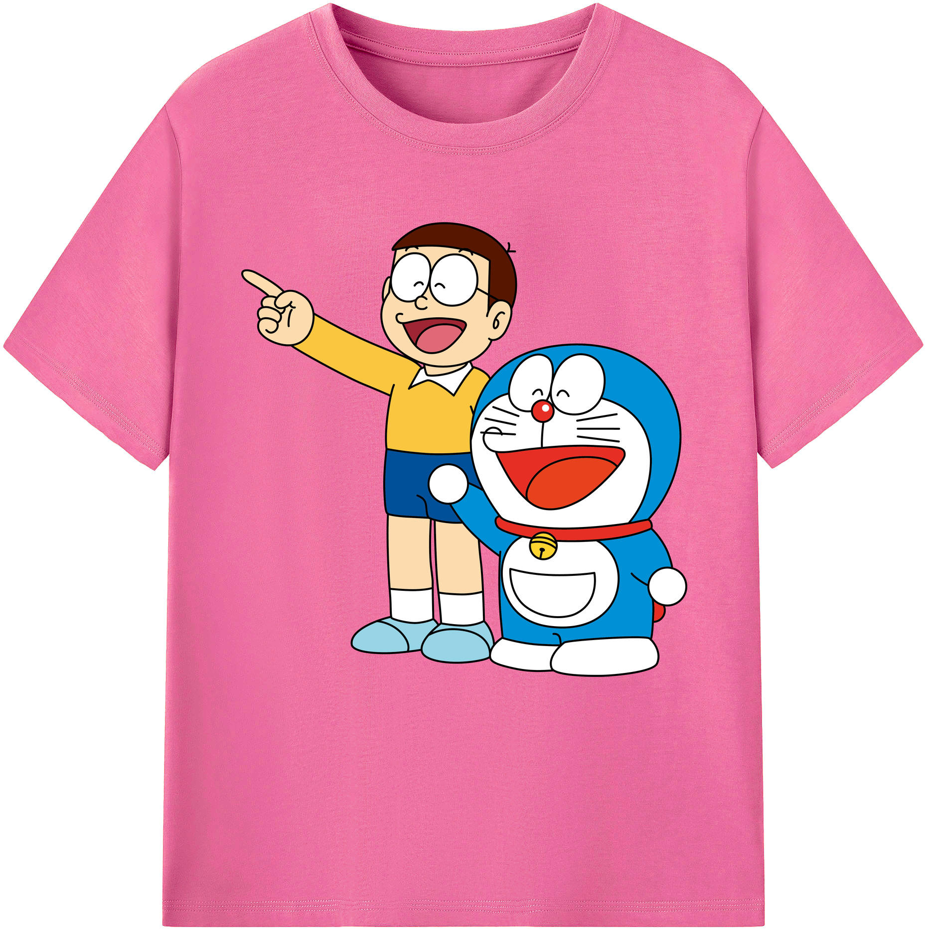 （画像用） ドラえもん 野比 のび太 Doraemon Nobita Nobi レディースカジュアルプリントTシャツ（綿100％）